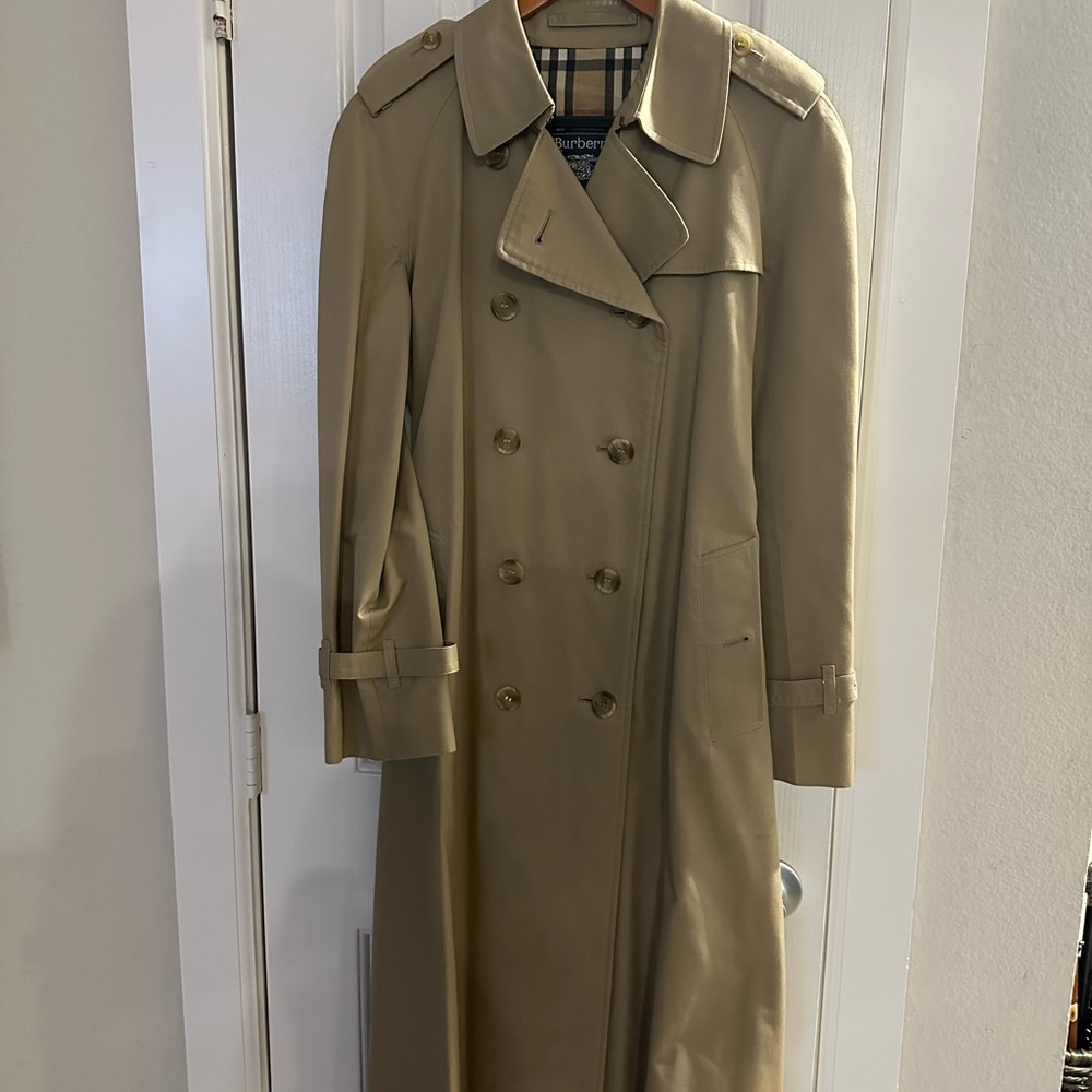Burberry Tan Double-Breasted Trench Coat